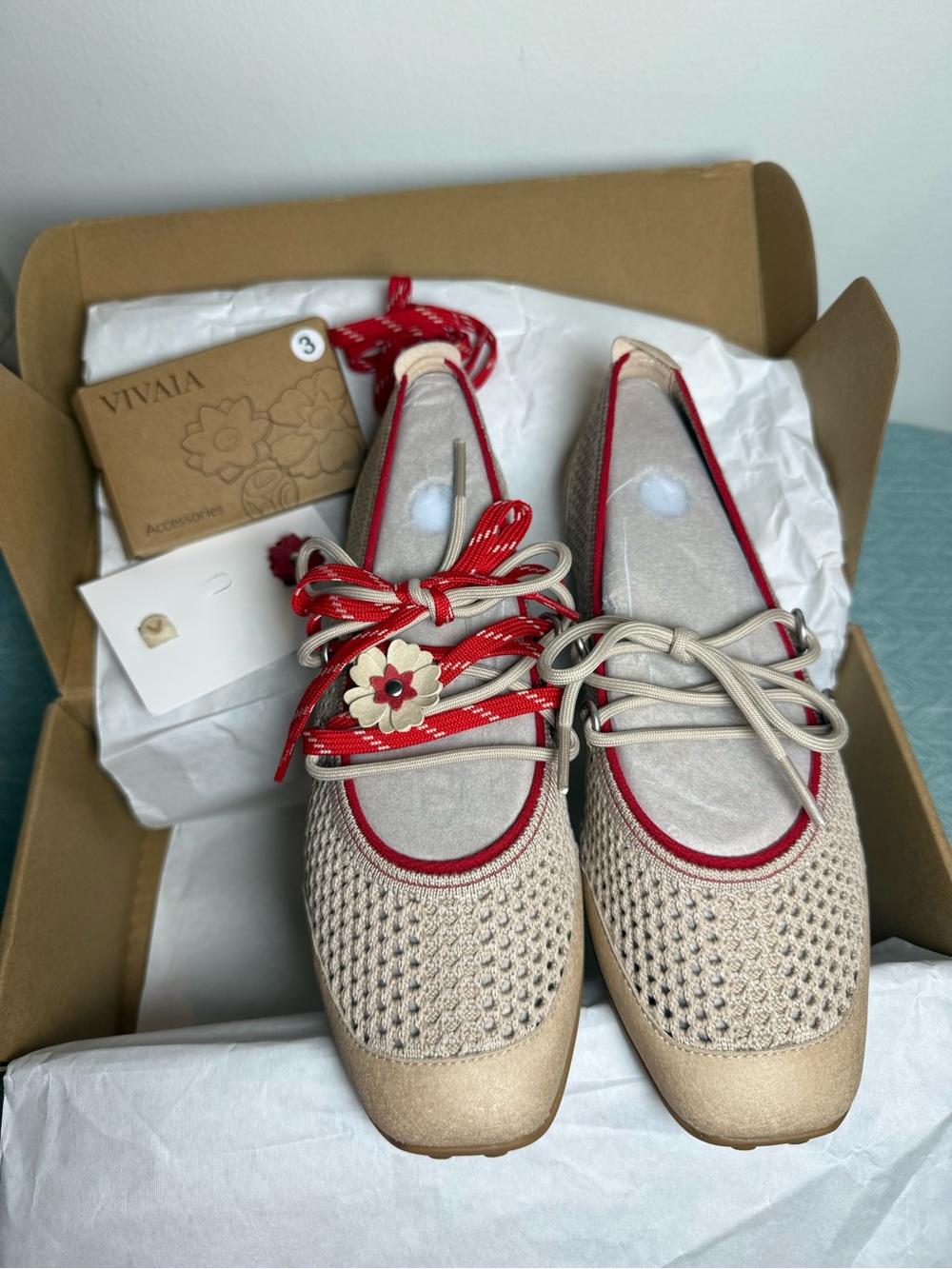 VIVAIA Square-Toe Hybrid Mesh Mary Janes (Cecily)